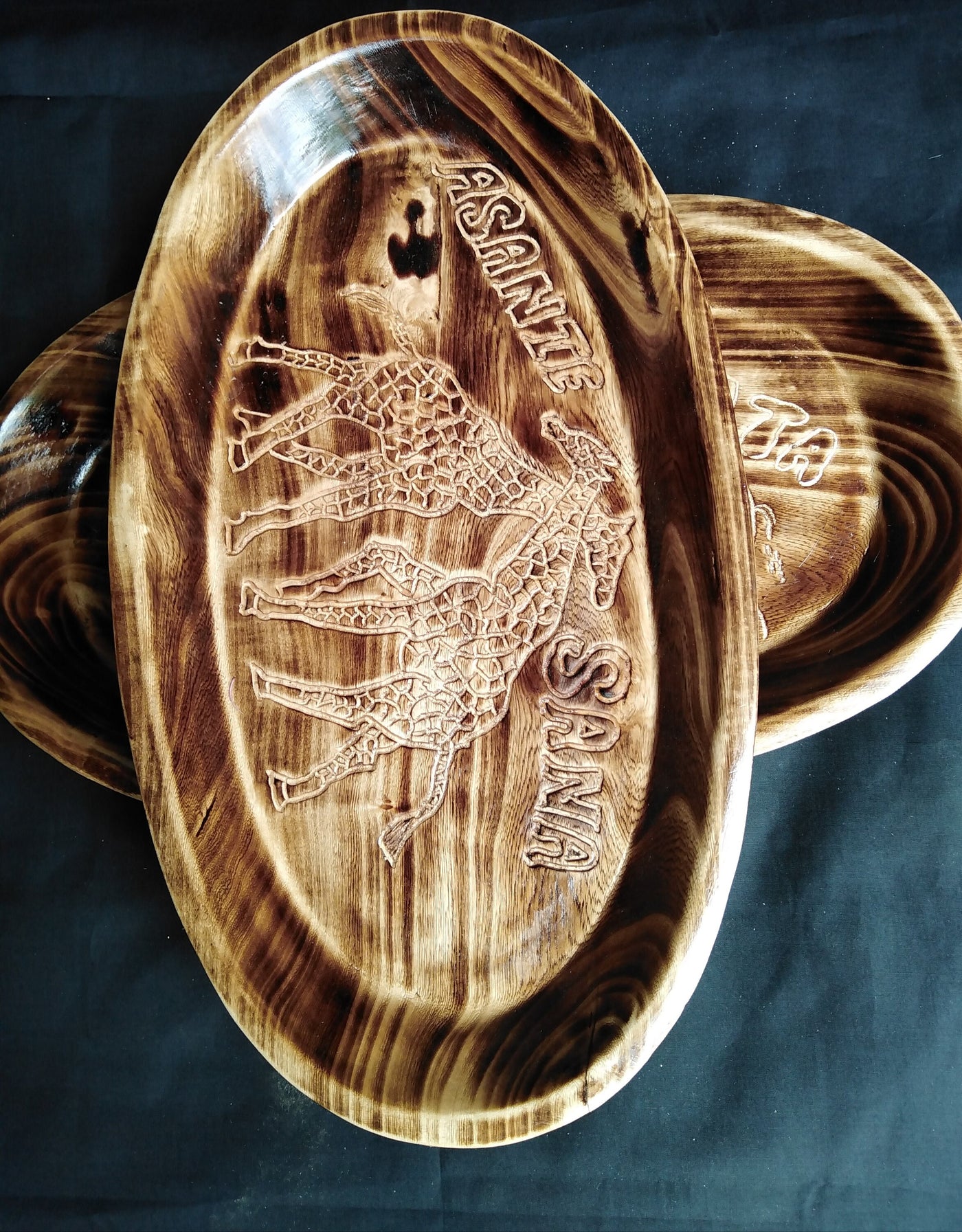 Jambo Africa Customised Wooden Serving Trays.Multipurpose wood Trays. Tea/Water/Drinks/General Food Serving Tray . Decor Platter. Gift Item