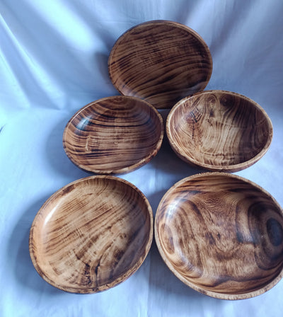 ONSALE. Wholesale ! Handmade Round shaped plate Dough Bowls set of 5. Plate Candle Wax Bowls. Decor Holder  Bowls.Farmhouse Storage Plates