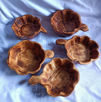 Wholesale Discounts. Beautifully Handcrafted Unique medium Pumpkin Dough Bowls set of 5.DIY Candle Ready Gift Bowls. Centerpiece Decor Bowls