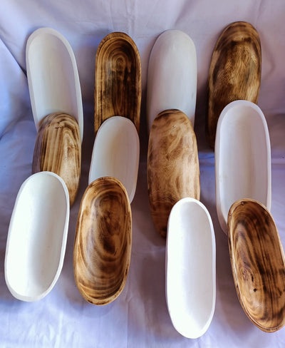 Wholesale Beautiful Handmade Candle Dough Bowls Set of 10.Mixed 5 White and 5 Natural 11" and 9".DIY Candle Making Kit.Gift Items.