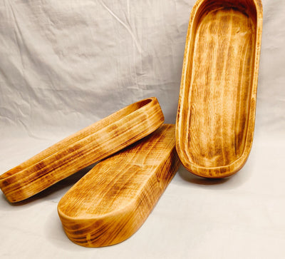 The Perfect Candle Dough bowls /New and Improved Wooden Dough Bowl for Candles set of 7/ woody stained 11x4x2 inches Farmhouse Decor Gift