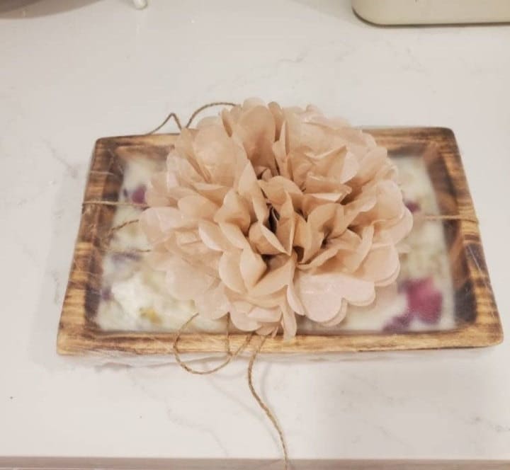 Wooden Dough Display Bowl - Large or Small; White or Natural. Wood Candle Dough Bowls Set of 50. Minimum 50 Bowls per Order.