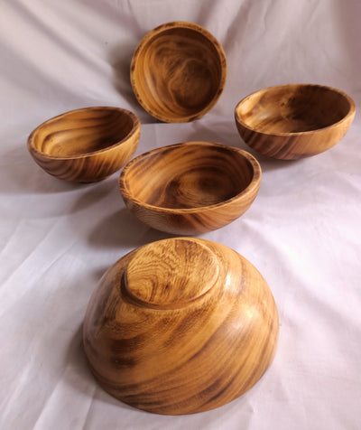 Bulk Supply. Lots of 8 perfect machine Cut, Unique Hand Finished Round wooden Bowls. 6" diameter 2.2"Ht. Farmhouse Craft Decor.DiY Candle