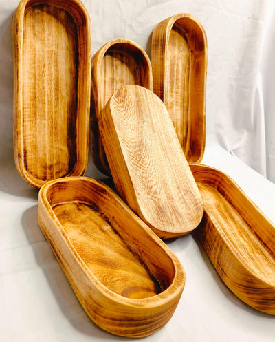 New Perfect Hand Held Machine Cut Hand finished wooden unique Dough Bowls Mix of 6pcs/wax pour 11 and 9"Candle making Bowl Farmhouse DIY kit