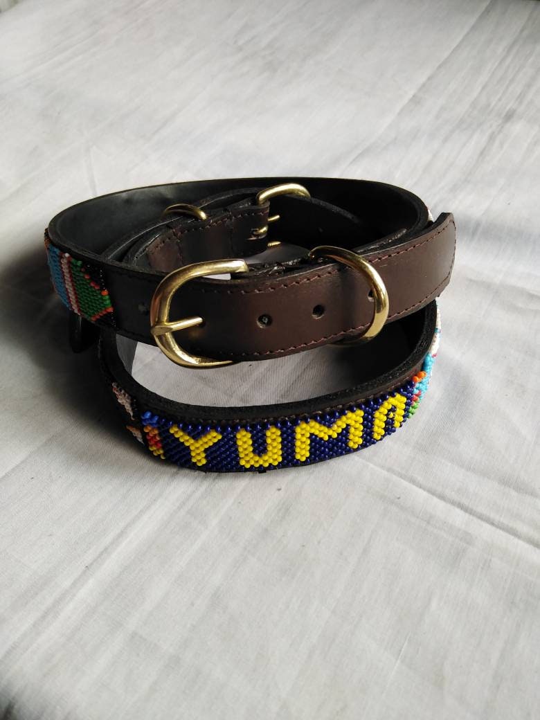 Wholesale.Handmade Dog Collar, Beaded Leather Pet Collar, Personalised Leather Dog Collar,Personalised Dog Collar Leashes, Custom Dog Collar