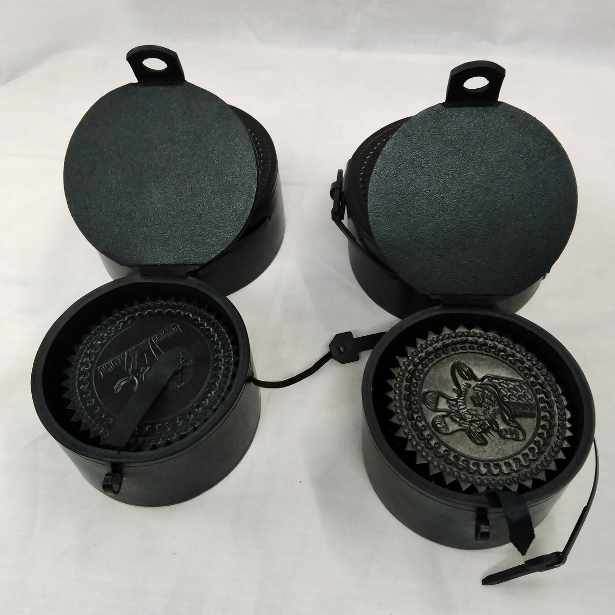 6 Leather Circle Sprocket Coaster set with Holder. Drink Coasters. Engraved Coaster Set. The Big Five Leather Coaster Set. Wildlife Coasters