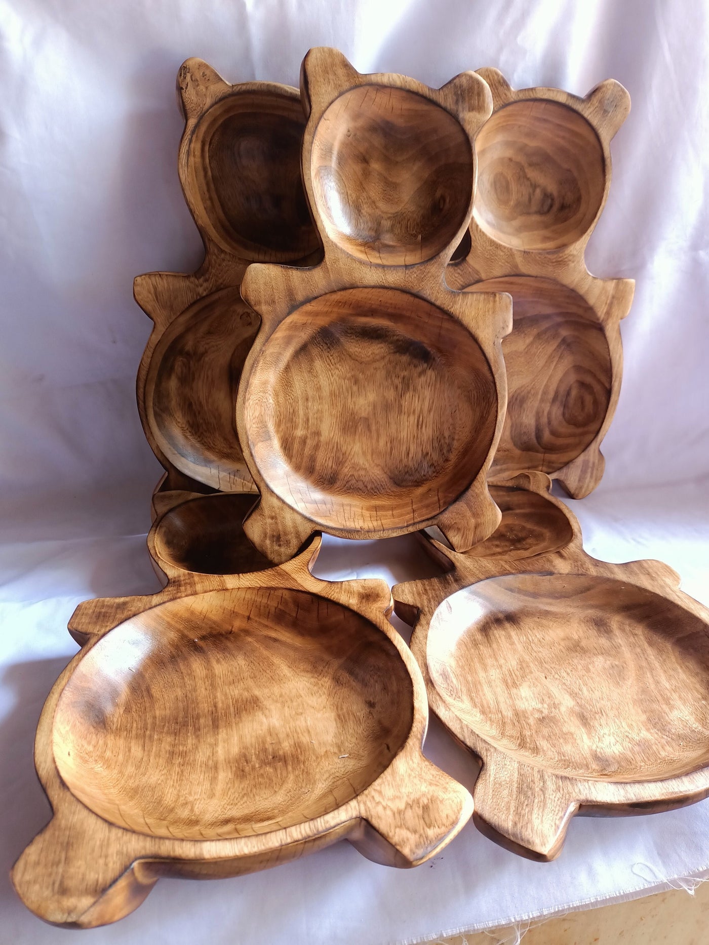 Wholesale Supply! Unique HandmadeTeddy Bear wooden Dough Bowls set of 5: DIY Candle Ready Making Kit. Farmhouse Decor Gift Bowls DIY Candle.