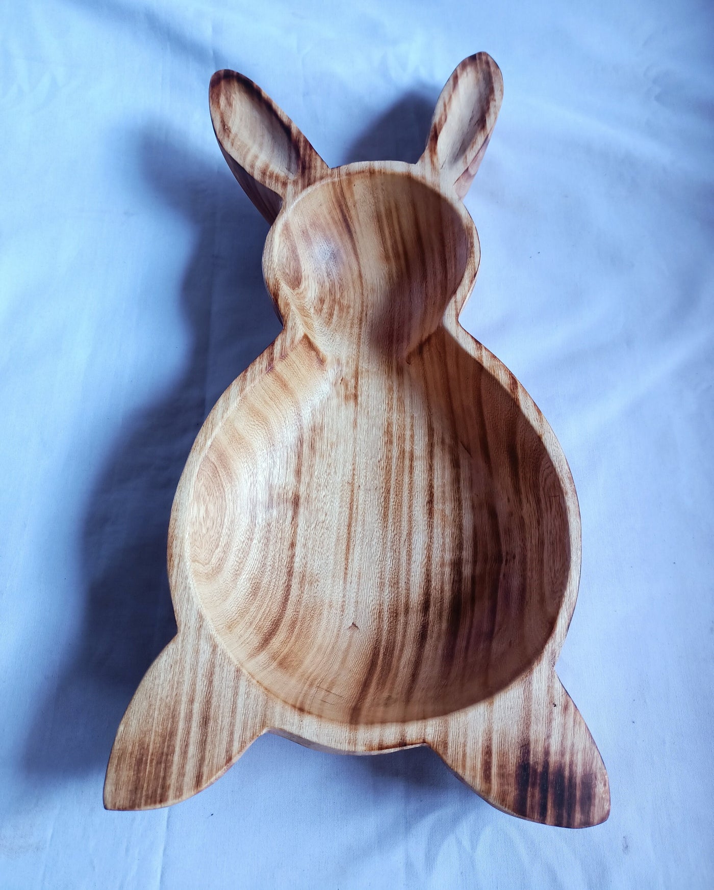 Wholesale Supply! Unique wooden Easter Bunnies Set of 5 Bowls.Candle Ready 2"HT  by 14*long 7" wide  Easter Bunny.Multi wick  Gift Bowls