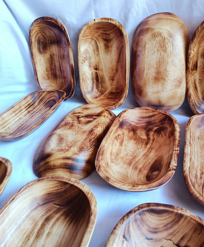 Wholesale Supply. Unique Handmade 10by6 inches Candle Ready wooden Dough Bowls Set of 10. DIY Candle Bowls. Farmhouse Decor Bowls.Gift items