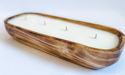 New Bowls Alert!Elegantly  Handcarved Square edged Oval Dough Bowls Set of 6.Wholesale 11" and 9" Long.Candle Pour Safe and Ready.Gift items