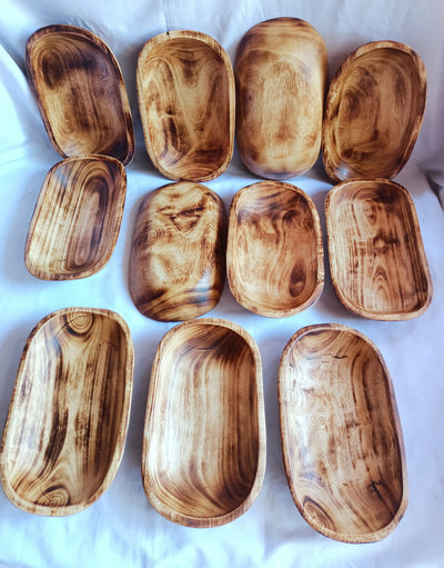 Wholesale Supply. Unique Handmade 10by6 inches Candle Ready wooden Dough Bowls Set of 10. DIY Candle Bowls. Farmhouse Decor Bowls.Gift items