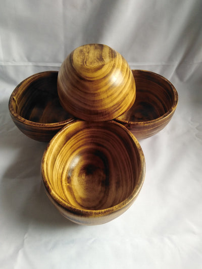 New wholesale Dough Bowls. Beautiful Oval Carved wooden candle Dough Bowls. Stained Wood Candle wax Bowls set of 5. Five Bowls order