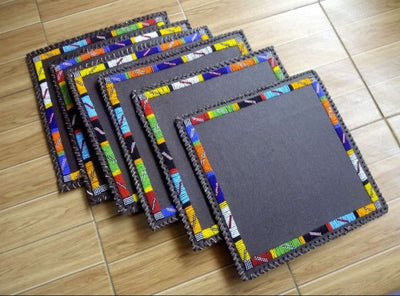 Wholesale. Handmade African Leather Beaded Placematts set of 2. Modern Homes Placemats.Customised Rectangle,square and Round Table Mats.