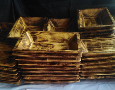 Unique Dough Bowls set of 3. Wholesale Handcarved Wooden Wood Dough Bowls. The Candle makers Shop. Dough Bowls Gift Items.
