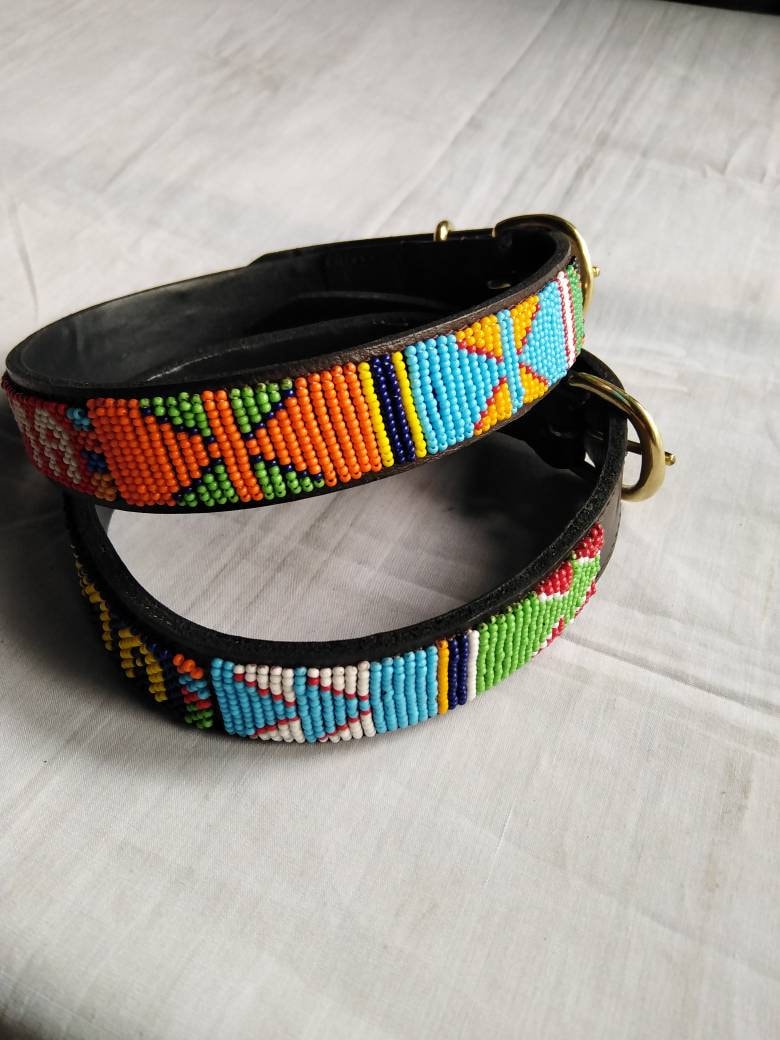 Wholesale.Handmade Dog Collar, Beaded Leather Pet Collar, Personalised Leather Dog Collar,Personalised Dog Collar Leashes, Custom Dog Collar