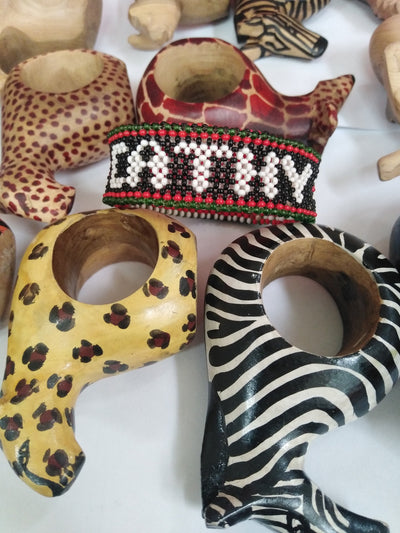 Wholesale Handmade wooden Animal Napkin Rings set of 9. A Free Random Personalised Napkin Ring Gift. 9 Unique Personalized Gifts for Mum.