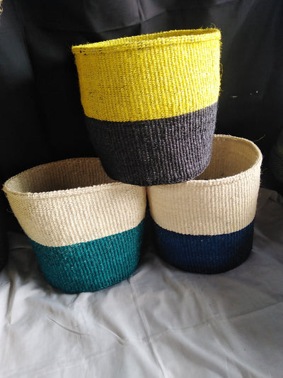 SALE. Wooven Planter Sisal Baskets set of 2. Easter personalised Flowers Baskets. Home Decor Decorative Kiondo Traditional Basket. Gift Mum