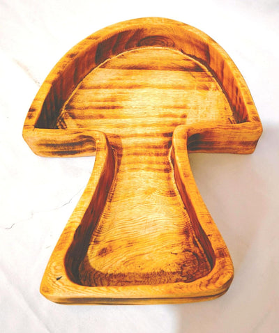 Wholesale Mushroom shaped Dough Bowls Trays set of 25 Handmade Mushrooms Bowls 8.5x6 5x1.5 "Candle Bowls storage  trays servers wooden Gifts