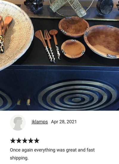 Wholesale Hand-carved Antique Large wooden Salad and Soup Bowl.Set of 3 Personalised inlaid Cow Bone Salad Serving Bowls and 2 Free spoons