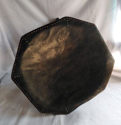 Kenyan Beaded 8 sided Senufo stool. Akamba Tribe 3 legged Senufo Stool. Traditional  Tribal stool. Decorative any occasion Stool.