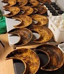 New Bowls Alert!The Moon Bowl.Bulk Supply Beautiful Crescent Moon shaped Dough Bowls Set of 2.Decor Centerpiece Bowls.Diy Candle Fill Bowls