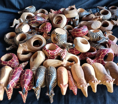 Wholesale Personalised Animal Shaped Napkin Rings,Animal themed Napkin Rings set of 5. Customised Tissue/Towel holder.Perfect Valentine Gift