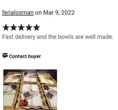 New!Wholesale Unique Handcrafted wavy outer Edge Dough Bowls set of 5.Wooden multi wick Candle Display Rolling Bowls.Fast Shippingng Bowls
