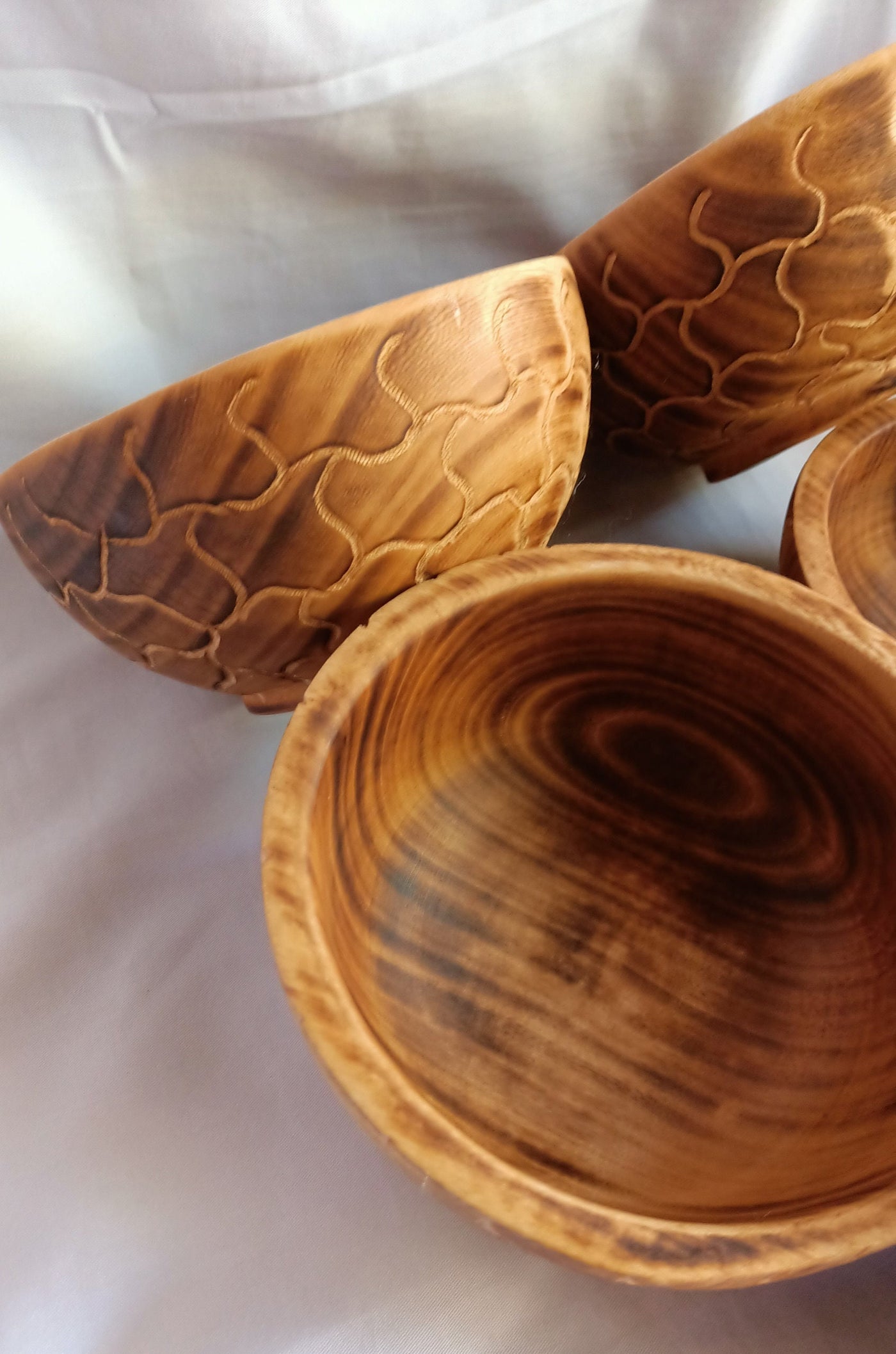 New Bowls Alert!.Perfect Animal Print Machine Cut 5" Diam,2" HT Dough Bowls.Unique Giraffe Print Hand finished Bowls set of 10.DIY Candle