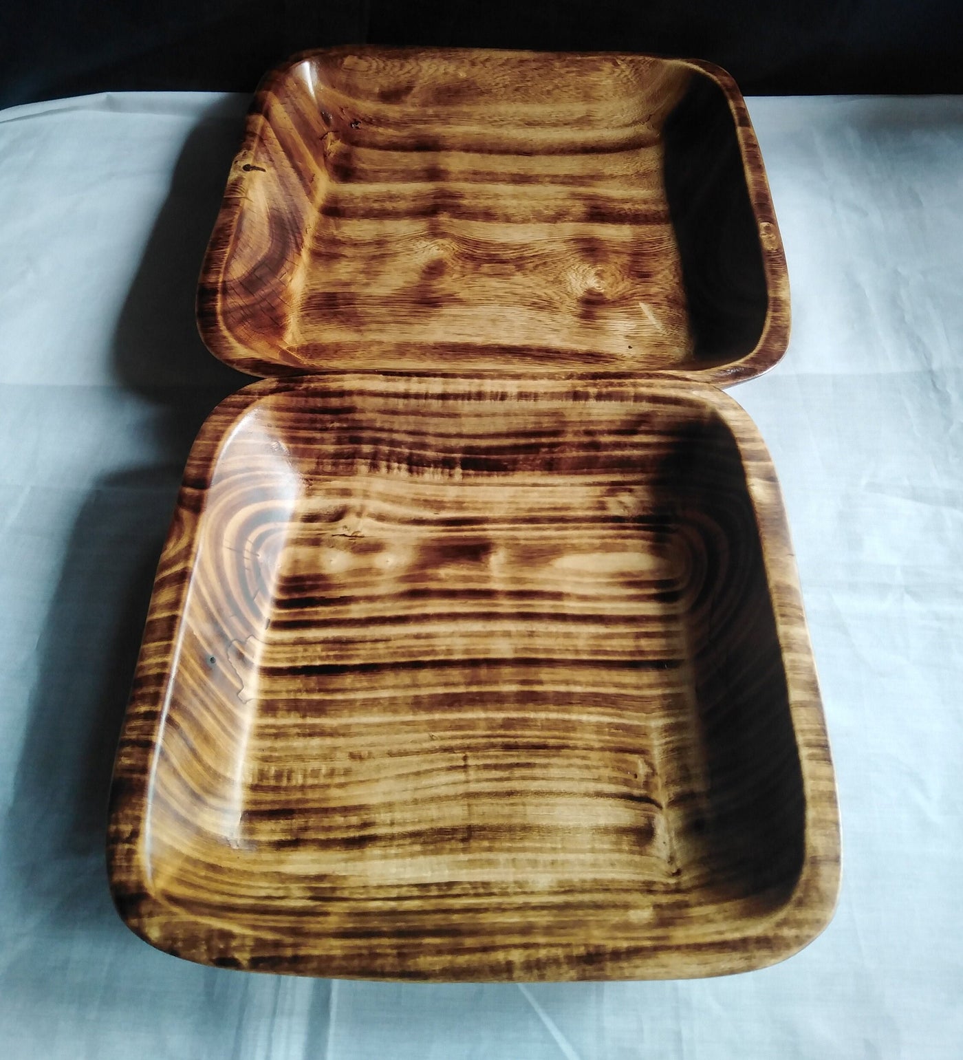 Wholesale Dough Bowls. Handcarved Square Plate Stackable Dough Bowls Lots of 5.wax Dough Bowls Supplier for Candle Making Business