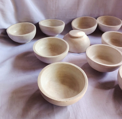 ONSALE. Wholesale 5" Diameter Machine Cut Dough Bowls set of 10  White.Candle Ready wax fill Bowls. DIY Decor Farmhouse Bowls.Free shipping