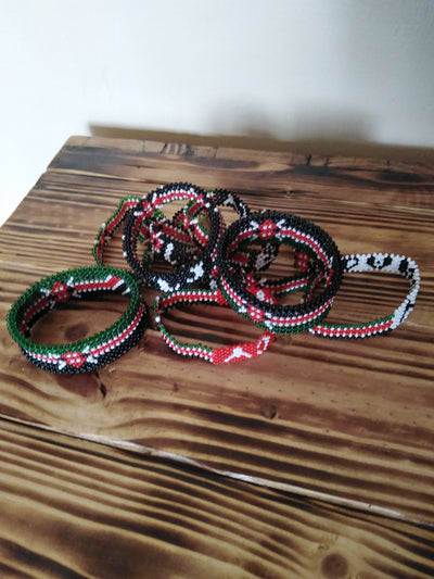 Wholesale. Kenyan Personalized  Bead Bracelet. Customised  Handmade Bead Patriotic Bracelet. Easter Cute Gift. His Name Her Name Bracelet.