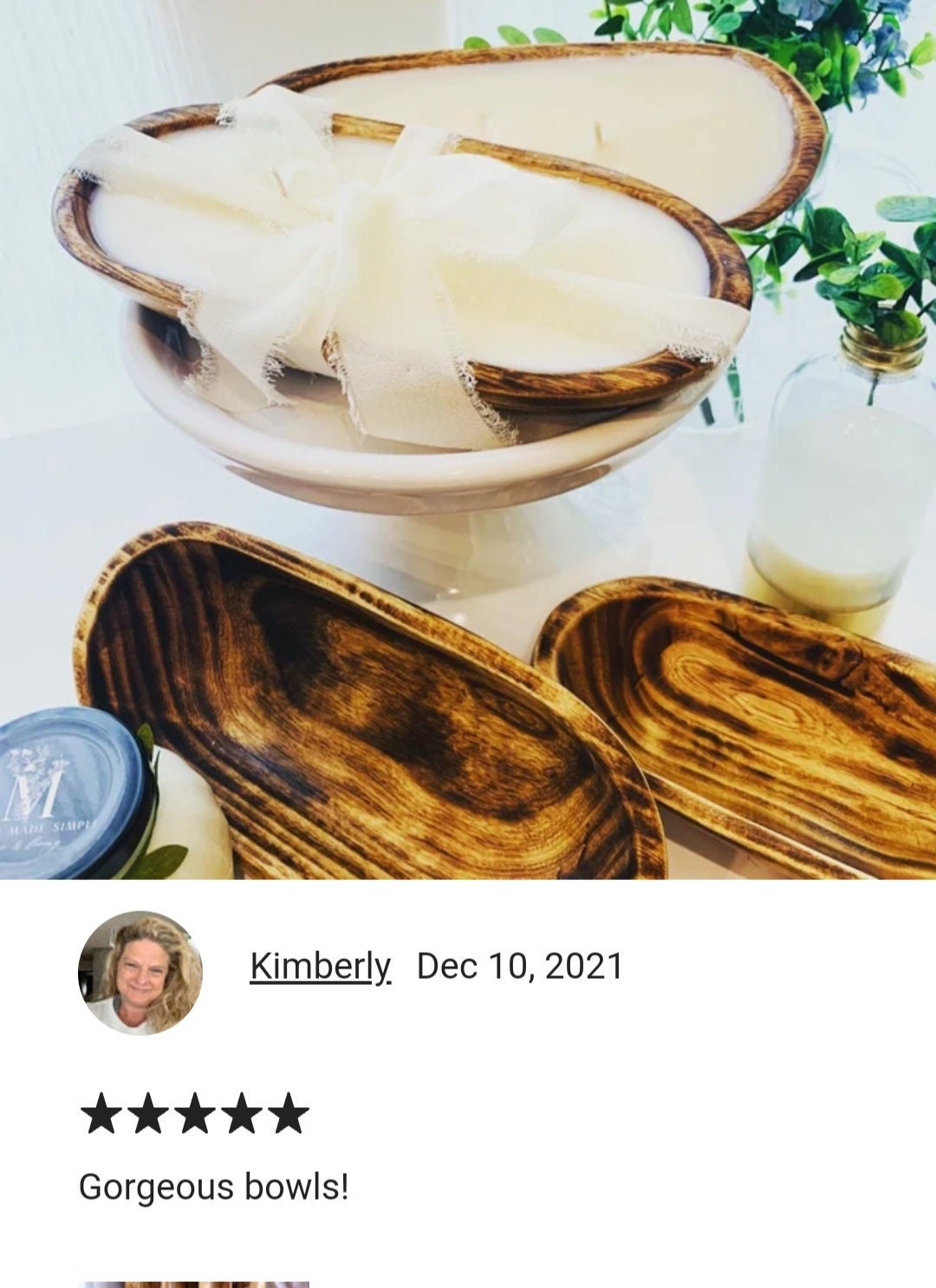 Wholesale Supply.Beautiful Handcarved Dough Bowls For Candle Lots of 10. Wood Bowl 11" and 9". Rustic Home Decor. Candle Making Kit. Diy