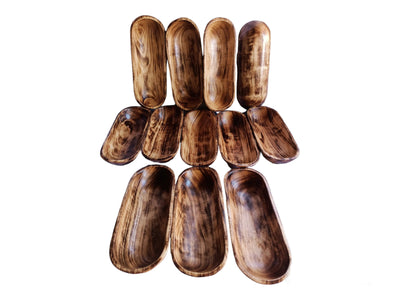 Wholesale Supply.Beautiful Handcarved Dough Bowls For Candle Lots of 10. Wood Bowl 11" and 9". Rustic Home Decor. Candle Making Kit. Diy