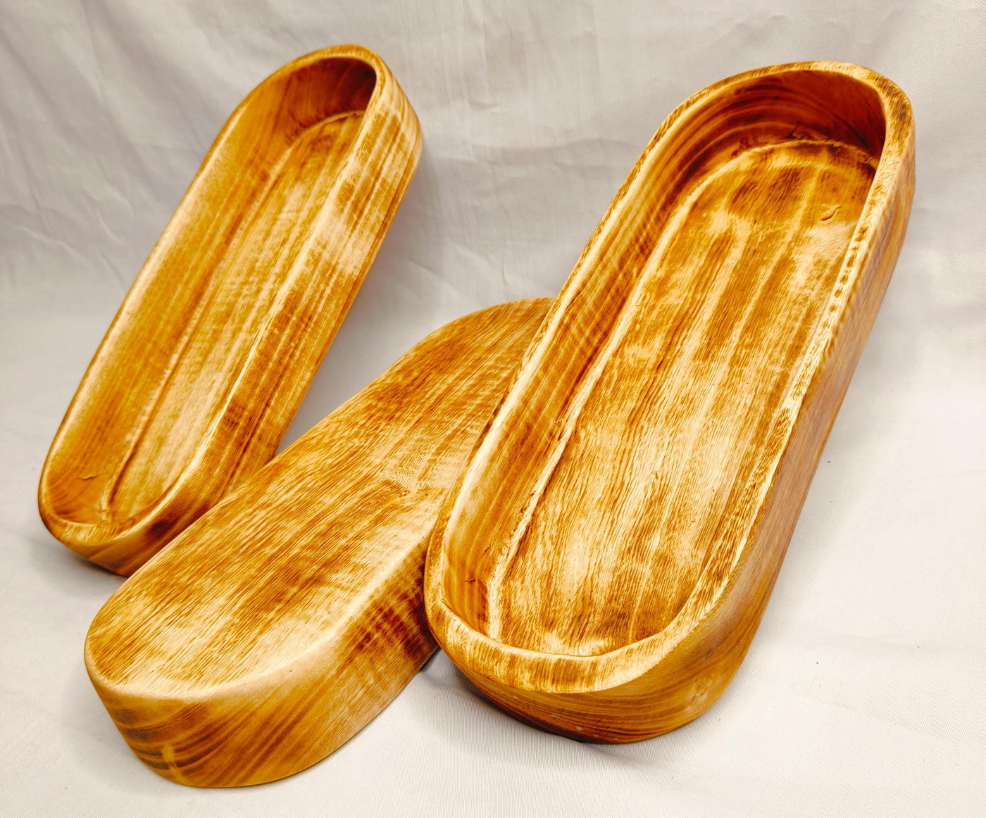 The Perfect Candle Dough bowls /New and Improved Wooden Dough Bowl for Candles set of 7/ woody stained 11x4x2 inches Farmhouse Decor Gift