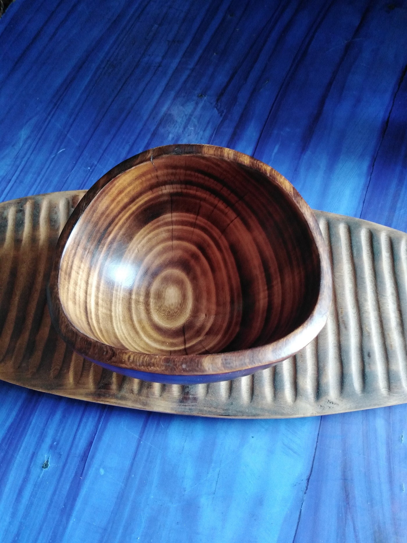 Wooden Bread Tray and a Fruit Bowl. Oval Bread and Pastry Tray. Wooden Fruit Salad Bowl. Breakfast in Bed Serving Bowl/ Tray. cereals Tray