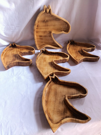 New bowls Alert! ONSALE Bulk Supply  Handmade Horse Shaped wooden Dough Bowls set 5.Stallion Wax Candles Bowls Stable Theme Farmhouse Decor.