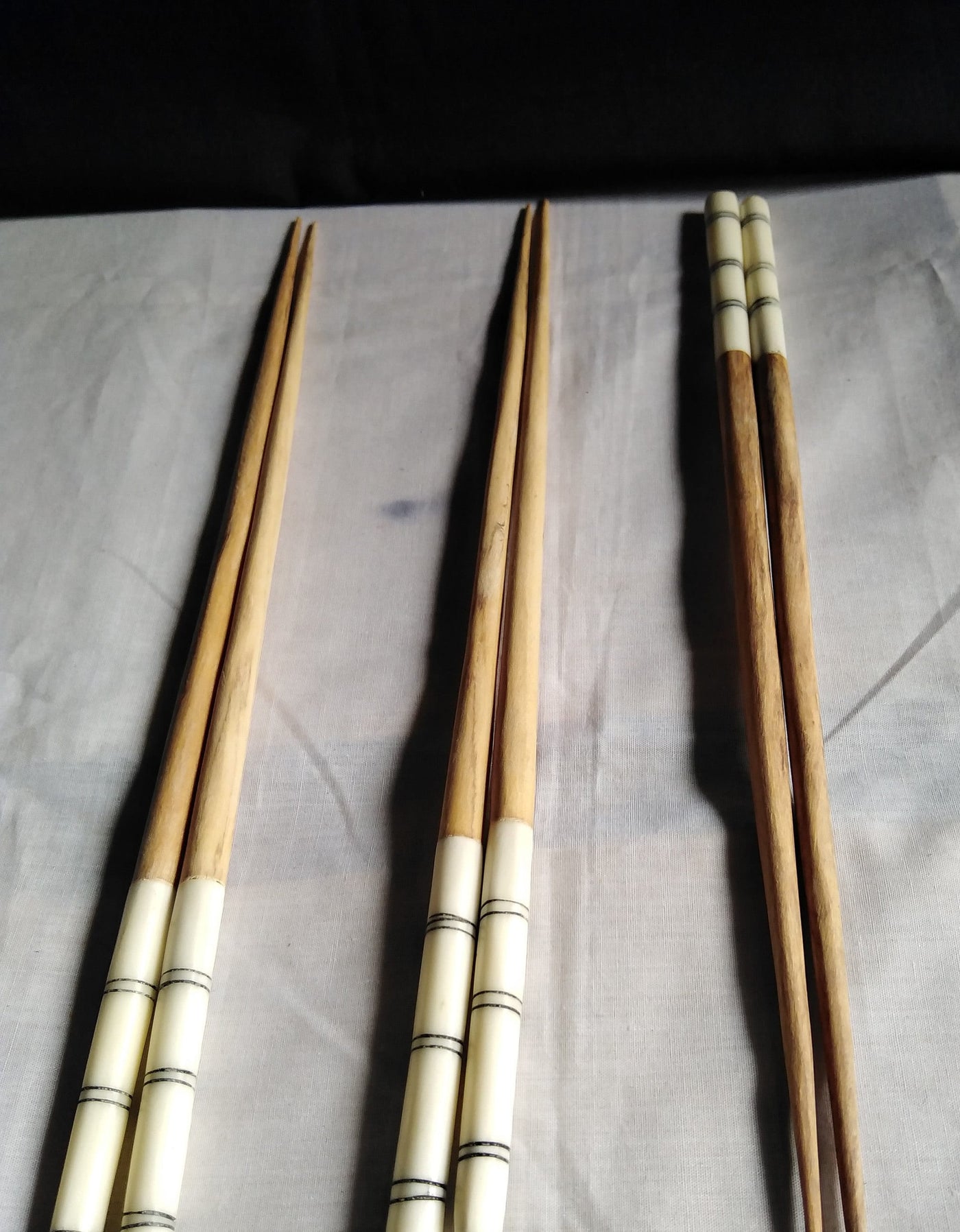 Wholesale. Handmade Olivewood and Borne Chopsticks. Unique set of 5. Borne inlay Chopsticks. Bulk chopsticks for Resell.
