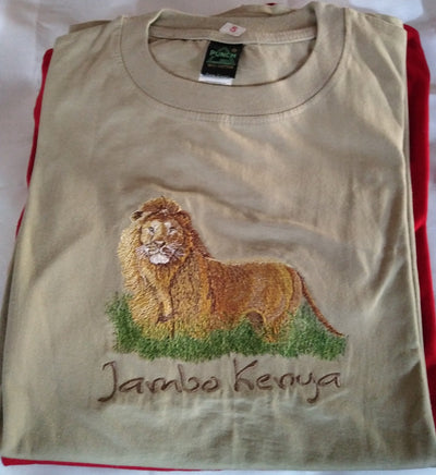 Wholesale African Animal Theme T shirts. The Big five Tshirts. Lion T shirts. The Jungle T shirt. Kenya safari T shirt.Summer wear.Gift Item