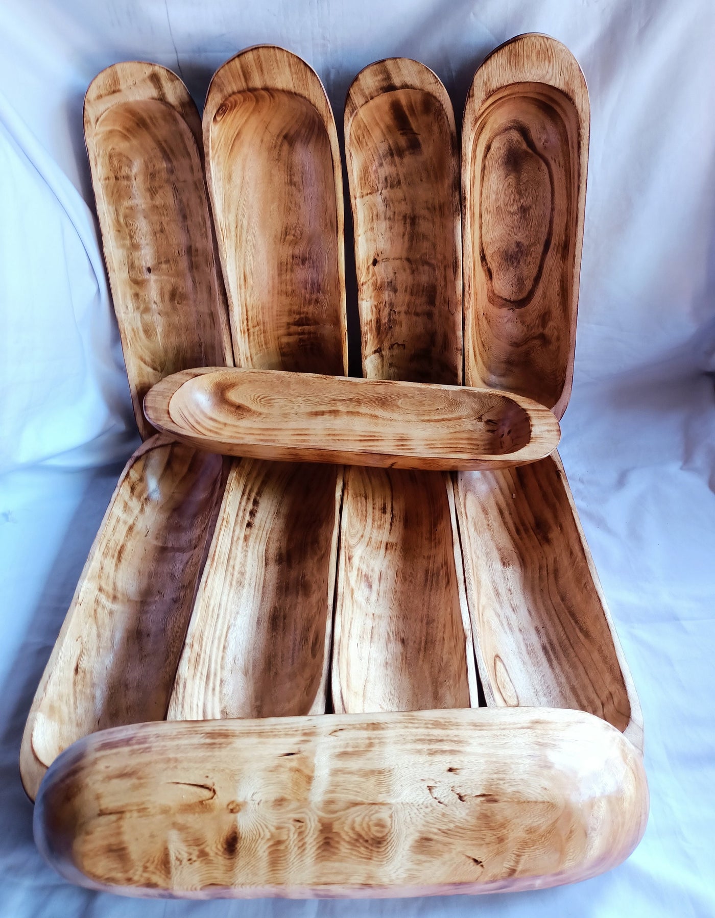 Large Wooden Candle Pour Bowl wax vessel wood Stained Farmhouse Decor Outdoor baguette dough Bowl Bulk sale qtty 4 Gift Bowl for Mum Custom