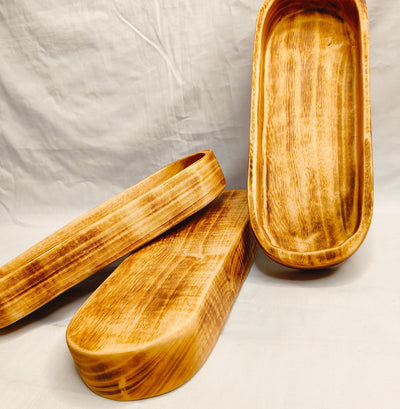 The Perfect Candle Dough bowls /New and Improved Wooden Dough Bowl for Candles set of 7/ woody stained 11x4x2 inches Farmhouse Decor Gift