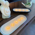 Wholesale Supply.Beautiful Handcarved Dough Bowls For Candle set of 10 (5medium11"and 5-small 9")Black-and-white.Rustic Decor.DIY Candle Kit