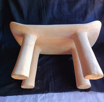 Natural wood African Senufo stool Approx. 16L*8w*8"H. Kenyan Akamba Four legged Tribal Stool Gift item.Cultural Traditional Furniture