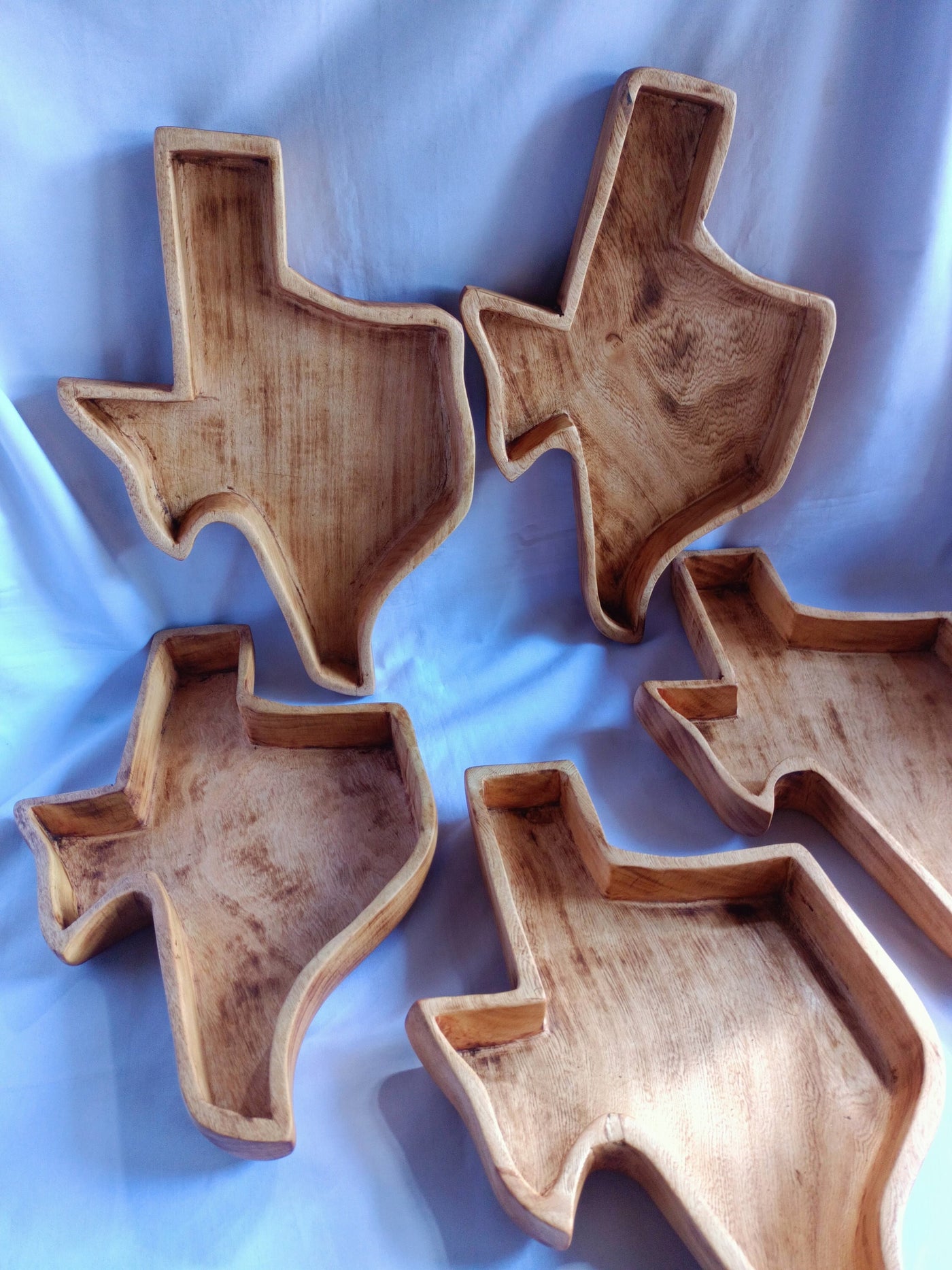 Wholesale Supply! Handmade Texas State Map Wooden Dough Bowls set of 5. Patriotic Decor Bowls.USA Love Gift Bowls. Cute Gift Bowls.The