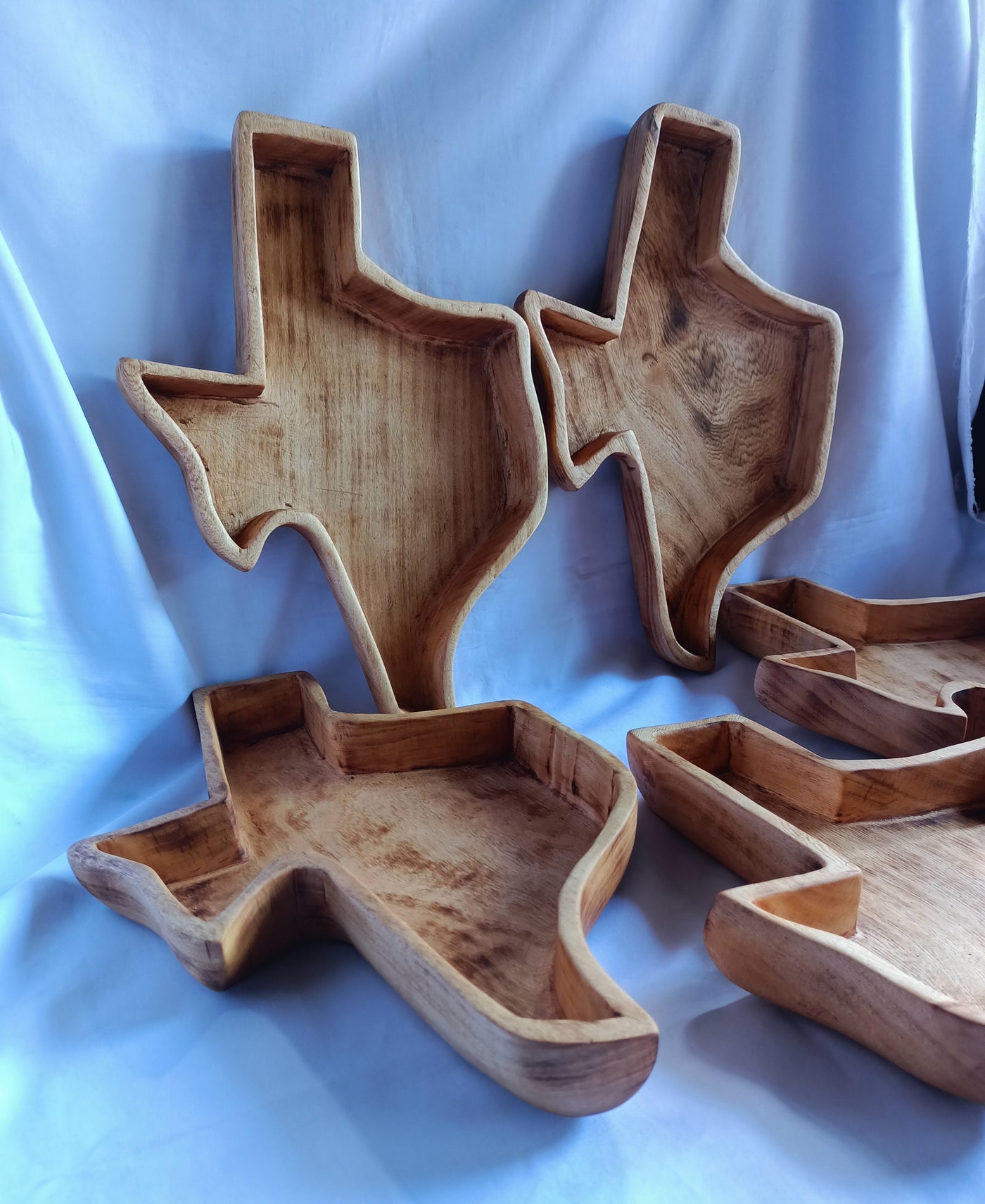 Wholesale Supply! Handmade Texas State Map Wooden Dough Bowls set of 5. Patriotic Decor Bowls.USA Love Gift Bowls. Cute Gift Bowls.The