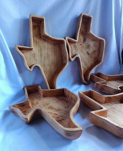 Wholesale Supply! Handmade Texas State Map Wooden Dough Bowls set of 5. Patriotic Decor Bowls.USA Love Gift Bowls. Cute Gift Bowls.The