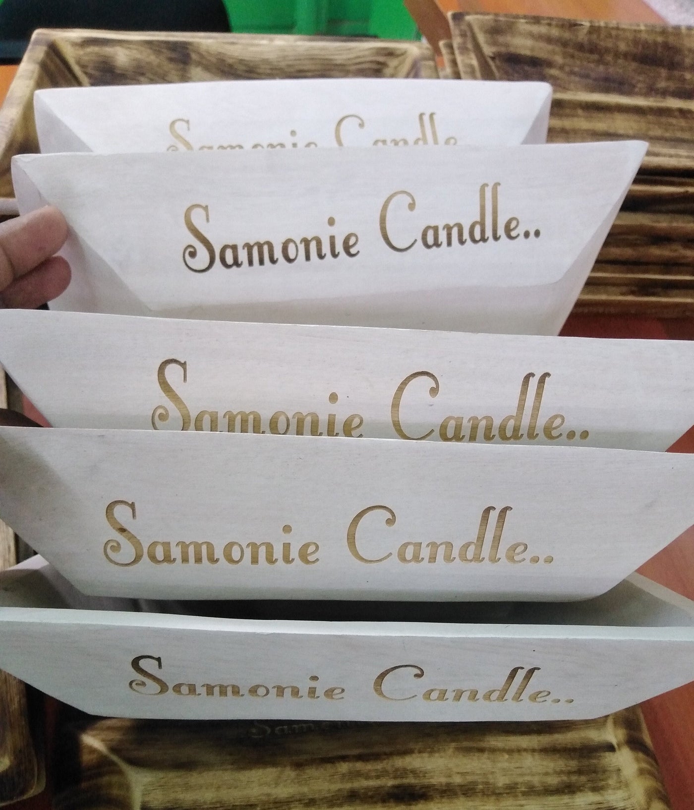 ON SALE. Wholesale Personalized white Wooden Dough Bowls Lots of 7.Engraved Candle Coloured Bowls Bulk. Dough Bowls Coloured - White
