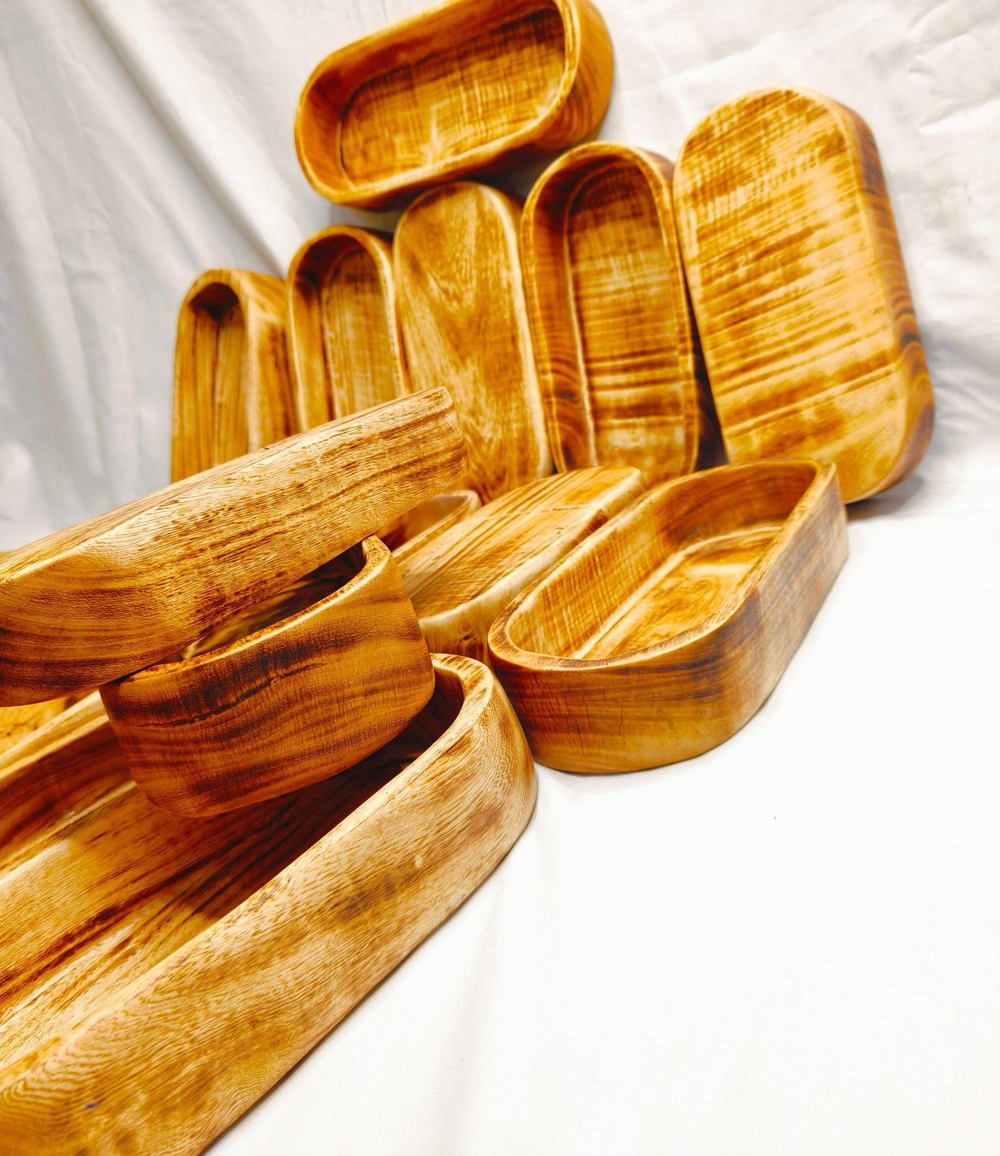 Mini Perfect Candle Dough bowls/New and Improved Wooden Dough wax Bowl for Candles set of 6/ woody stained 9x4x2 inches Farmhouse Decor Gift