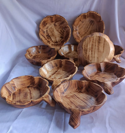 ONSALE!  Wholesale Supply Qty 5  medium wooden Pumpkin Shaped Bowls 8" Diameter by 2.5"HT. wax melts Farmhouse Decor Bowls. DIY Candle