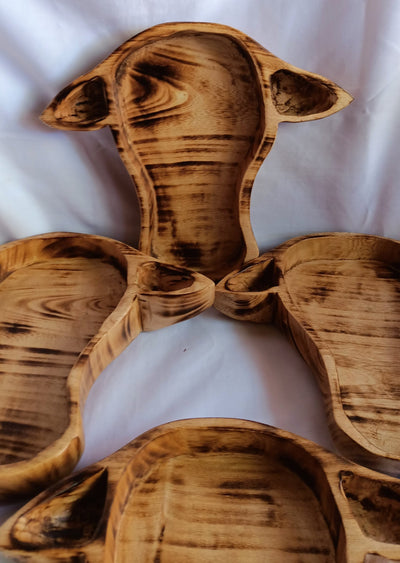 Wholesale Availability:Handcrafted Cow Head Dough Bowls set of 4 Handcarved Hornless Decor Display Event Bowls.Farmhouse.Cow head wall Decor