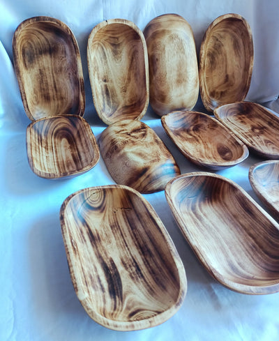Wholesale Supply. Unique Handmade 10by6 inches Candle Ready wooden Dough Bowls Set of 10. DIY Candle Bowls. Farmhouse Decor Bowls.Gift items